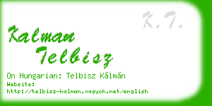 kalman telbisz business card