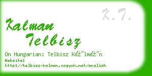 kalman telbisz business card